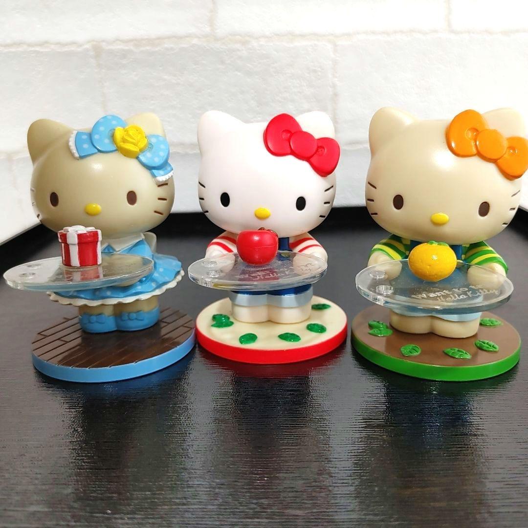 希少 キティ フィギュア アクセサリートレイ レトロ 3個セット KITTY