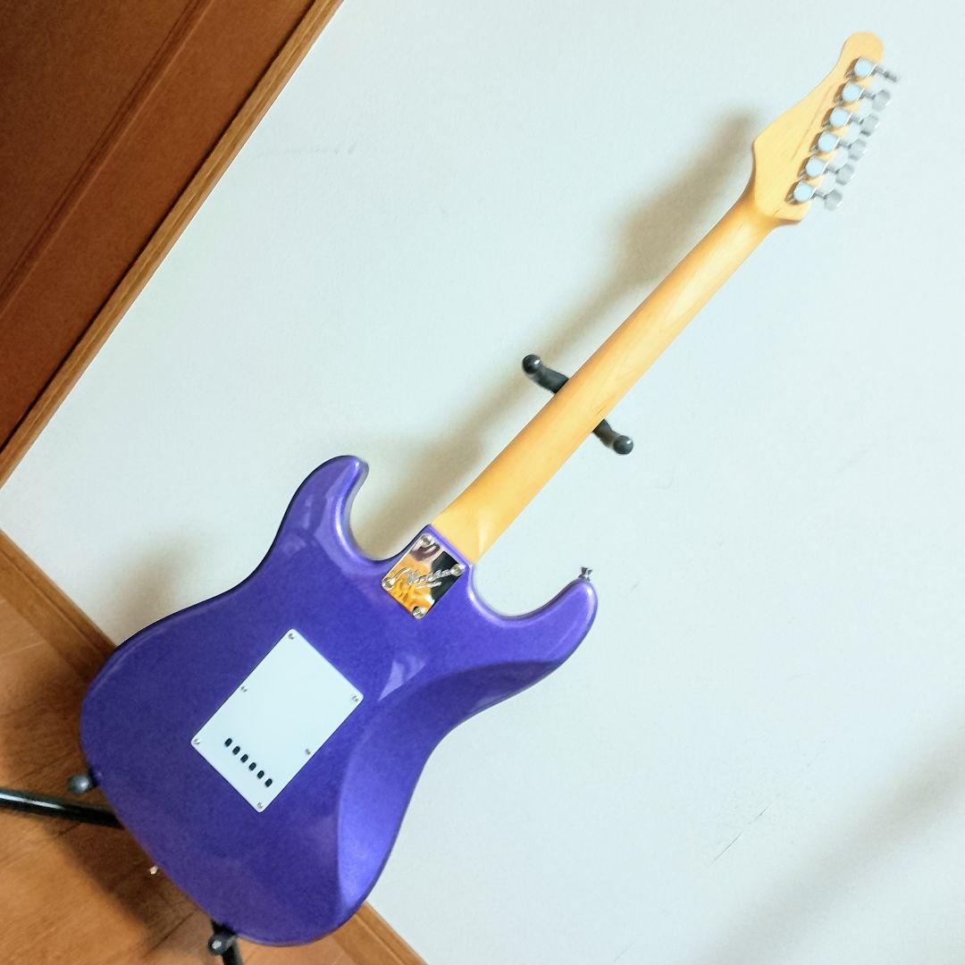 美品　Mavis　ストラトキャスタータイプ　エレキギター　メタリックパープル