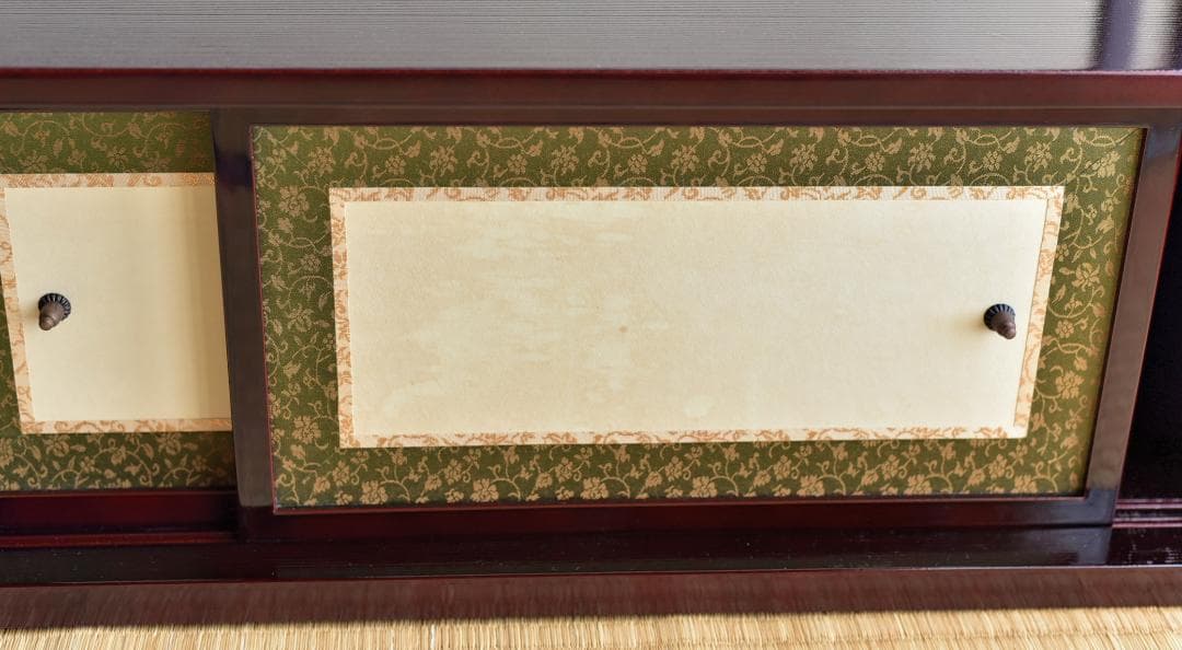 袋棚扉付き組立式　【極上品】お茶道具／共箱