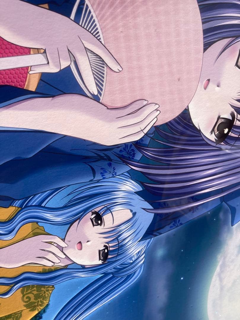 西又葵　版画　MOON LIGHT ミクスドメディア　状態難