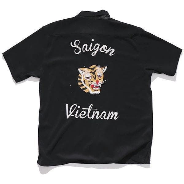 新品タグ付き＊HOUSTON パイルボーリングシャツ ブラック L