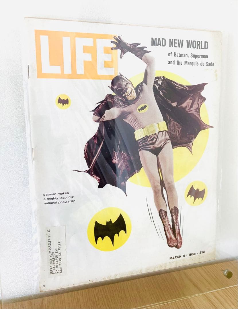 【貴重本】ビンテージ『バットマン／BATMAN』TIME誌 アクリルフレーム付き