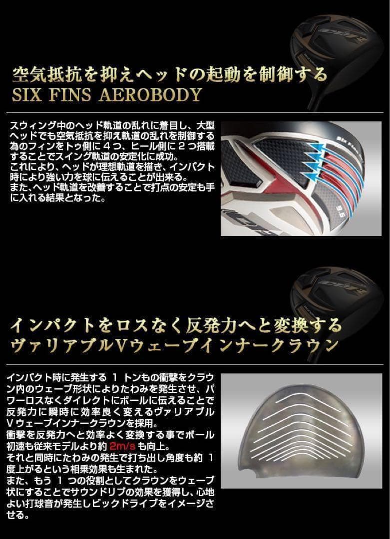【ヘッドのみ】世界最高反発で＋55Y飛ぶ！ ワークスゴルフCBRゴールドプレミア