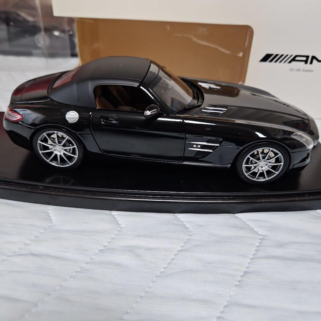 メルセデス·ベンツ SLS AMG ロードスター 黒曜石 黒 メタリック1:18