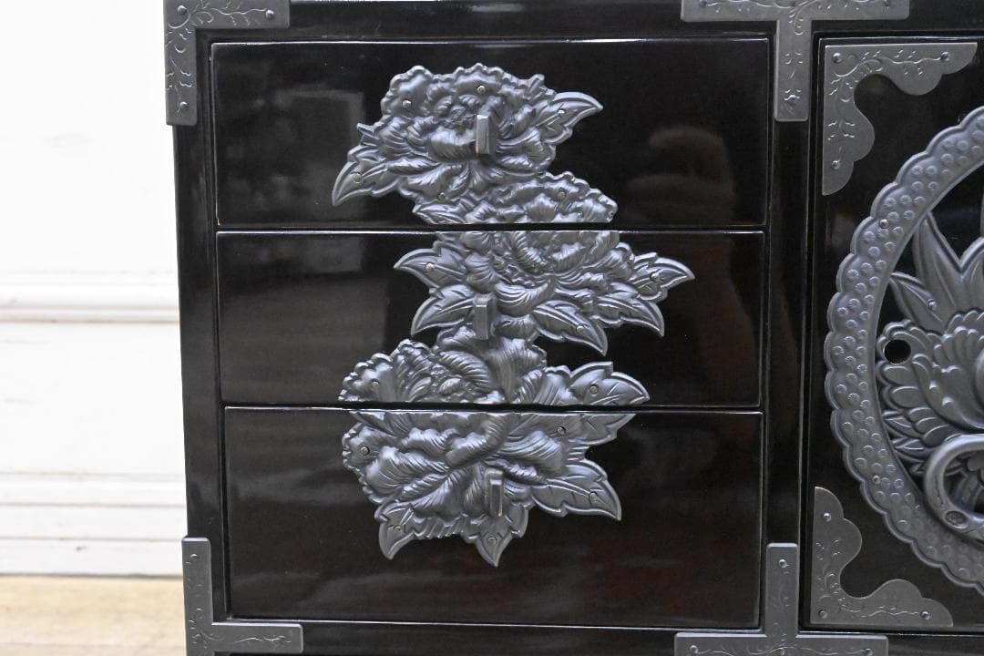 NH19 超美品 最高級 欅産業 仙台箪笥 宮城県推奨品 漆塗り小引出 船箪笥