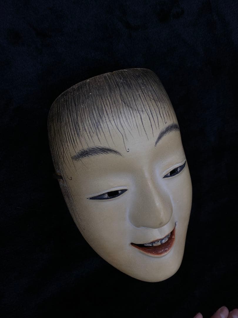 【希少】【美術品】【伝統芸能】能面 童子 作者:辻高毅　先生