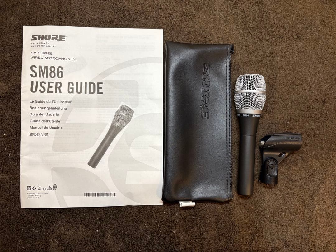 SHURE SM86コンデンサーマイク +PS-6 ポップフィルター(おまけ)