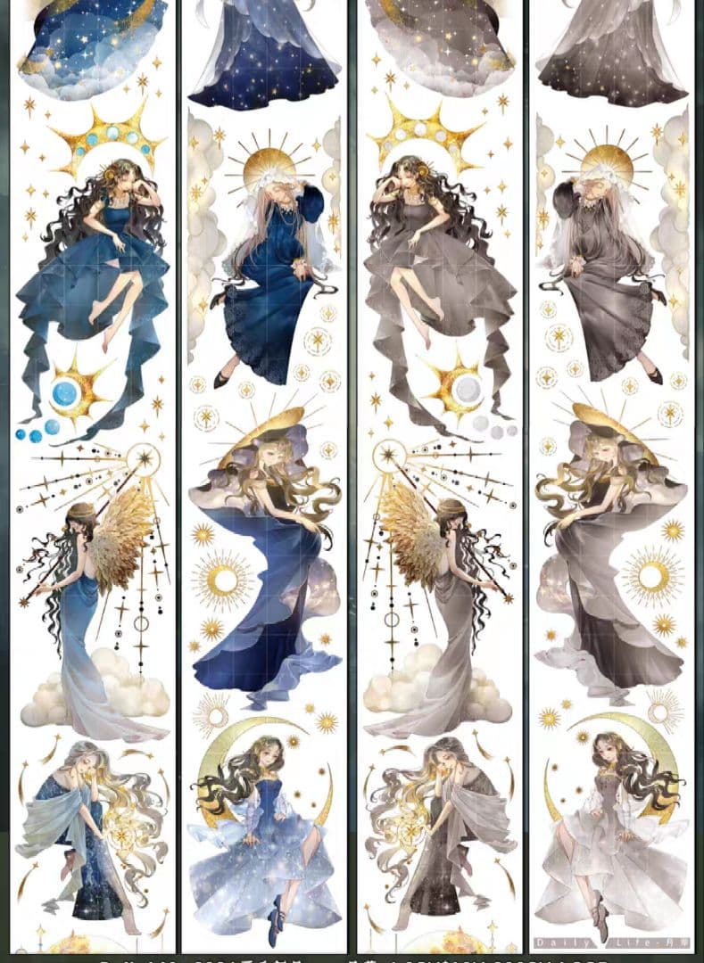 切売 719★ 海外 マスキングテープ マステ PET 装飾 人物 贝壳光