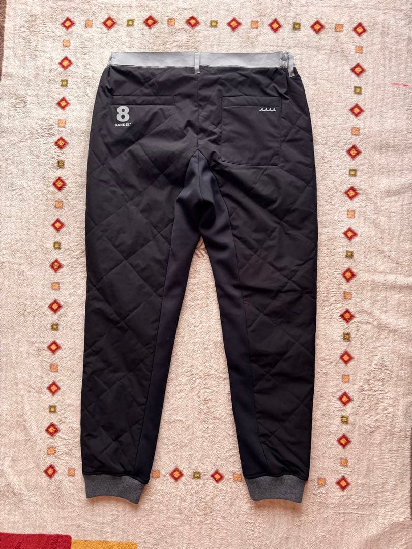 BANDEL x MUT ダイヤモンドキルトパンツ ブラック XL