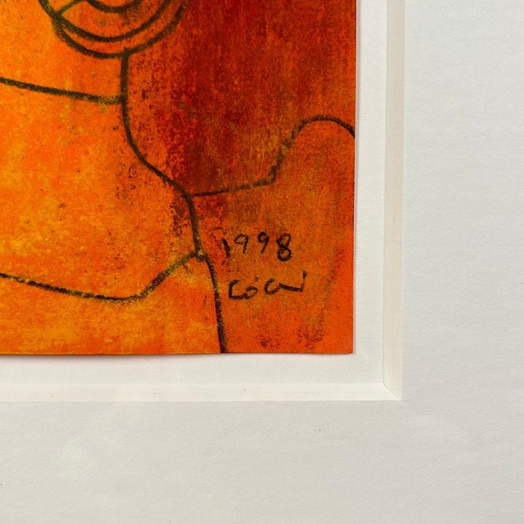 【最終値下げ】美品 谷川晃一「10月の翼」パステル画 1998年 額縁 絵本作家
