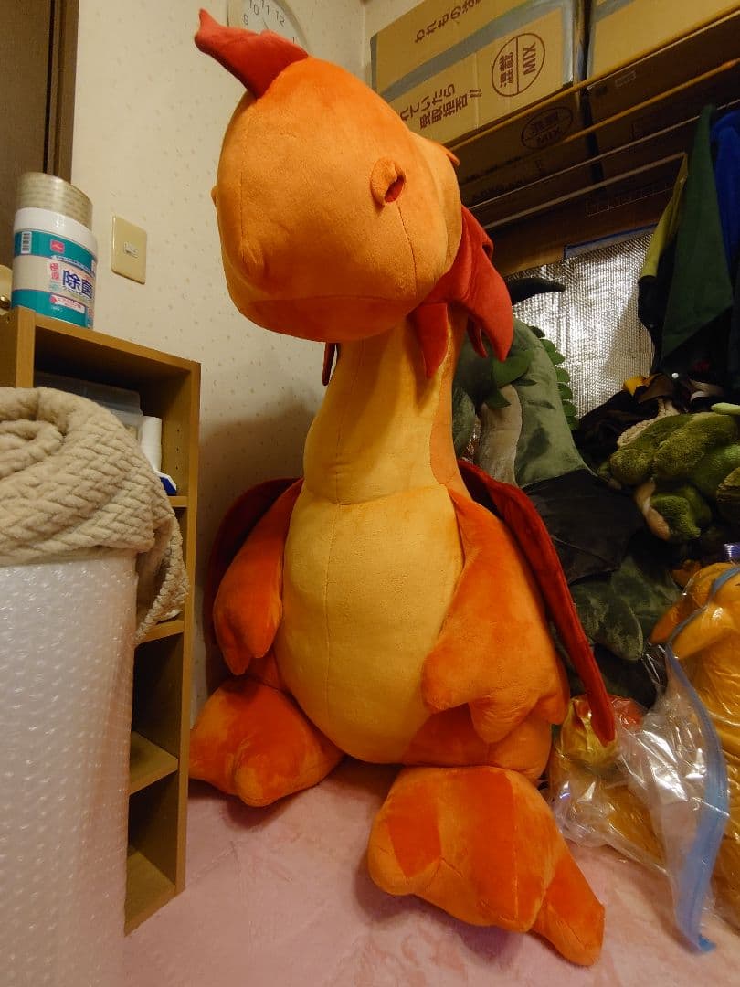NICI ドラゴンぬいぐるみ　オレンジの子　160cm　正規店購入品