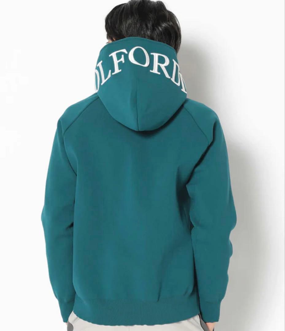 MARK & LONA 46(M) ニットフーデットパーカー グリーン