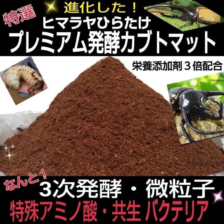 【4セット】10リットルケース入☆プレミアム発酵カブトムシマット☆幼虫入れるだけ