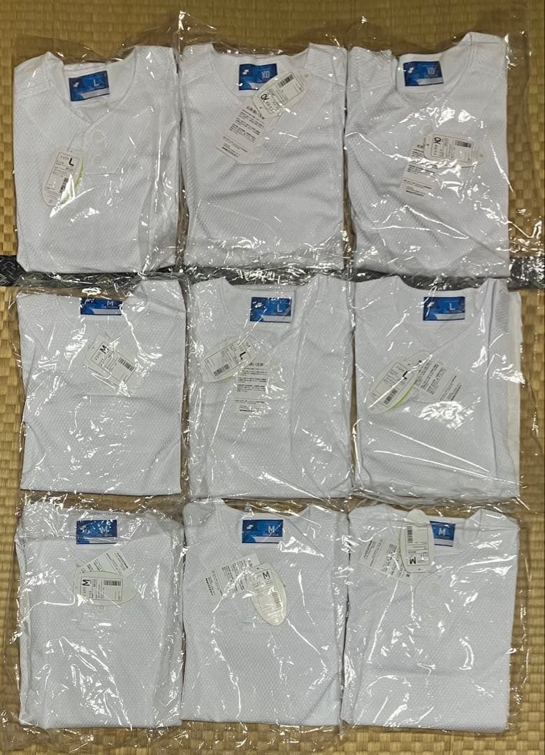 野球 ベースボール シャツ メンズ 半袖 SSK 9着ホワイト ネイビー 白 紺