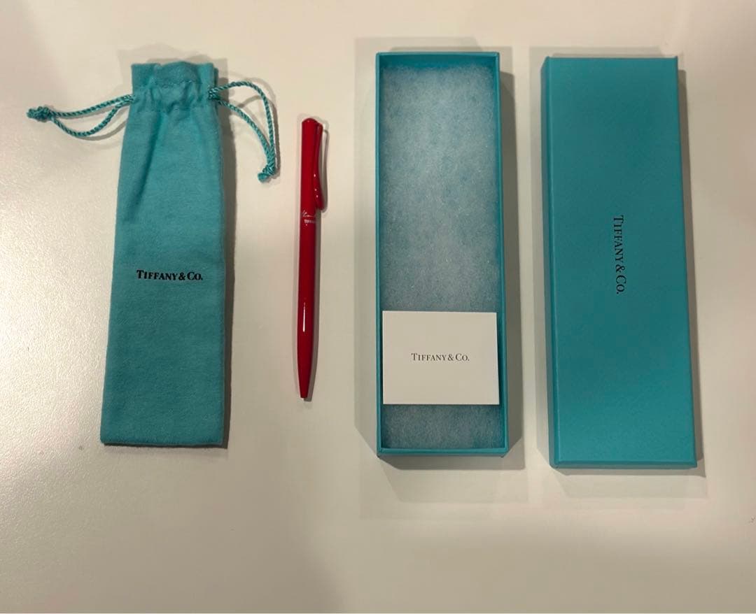 Tiffany & Co. 赤 ボールペン 専用ボックス付き