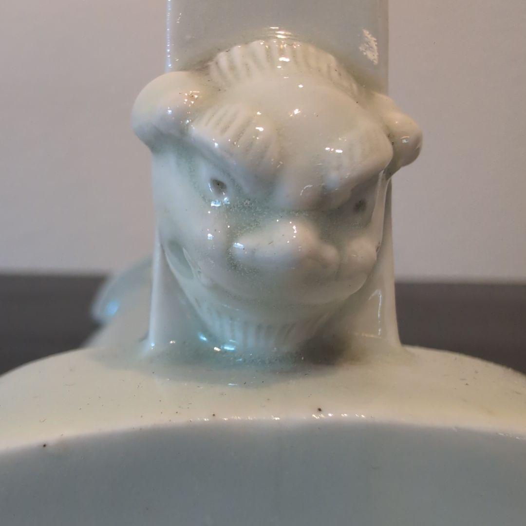 染付硯屏　山水図　文房具