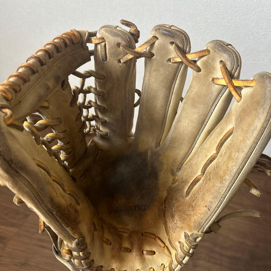 ミズノ 野球グローブ ベージュ 外野用