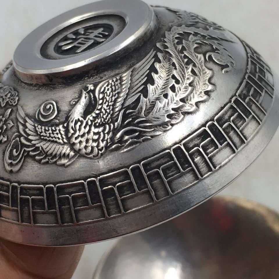 銅器 銅碗 茶碗 龍鳳皿 茶道具 装飾品 工芸品 置物