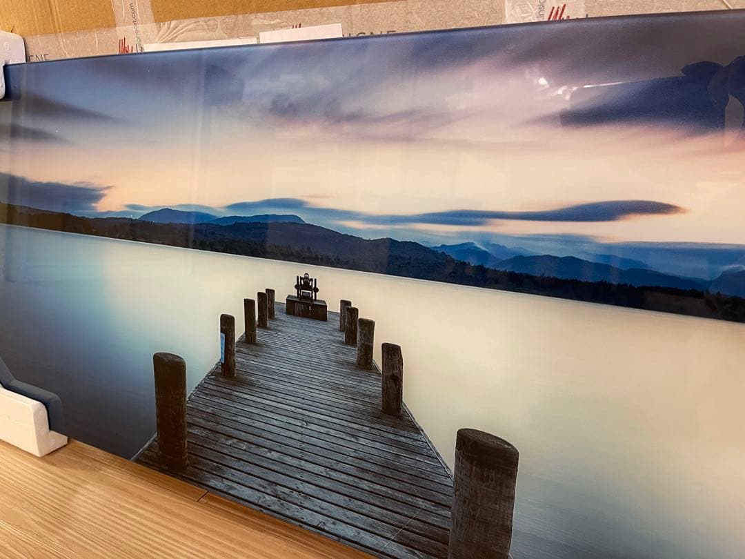 新品　ガラス壁掛け　アートパネル ポスター　アートフレーム 自然風景　橋絵画