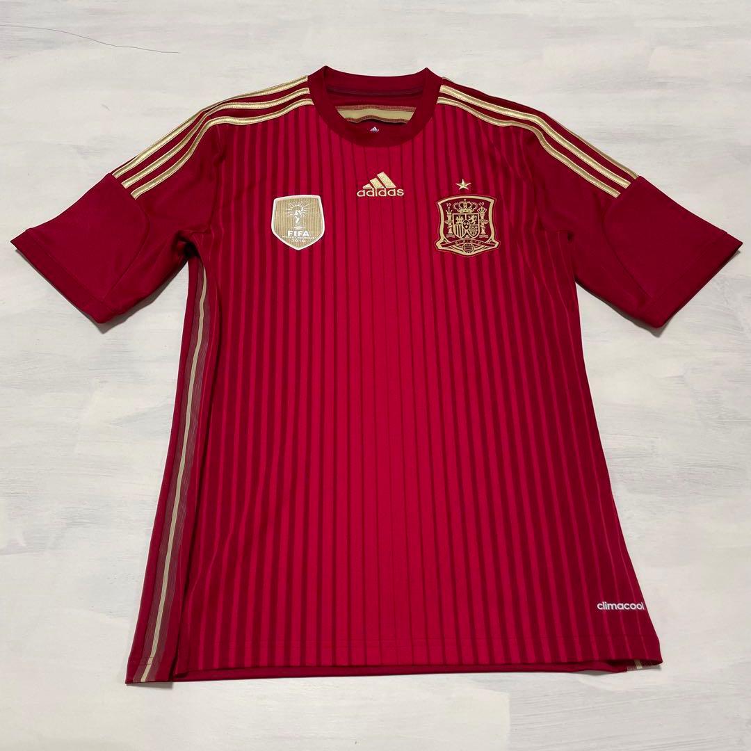 極美品 adidas W杯チャンピオンスペイン代表ユニフォーム セットアップ