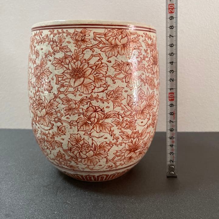 渋草焼　赤絵　茶道具　水差し　六代目　渋草柳造作