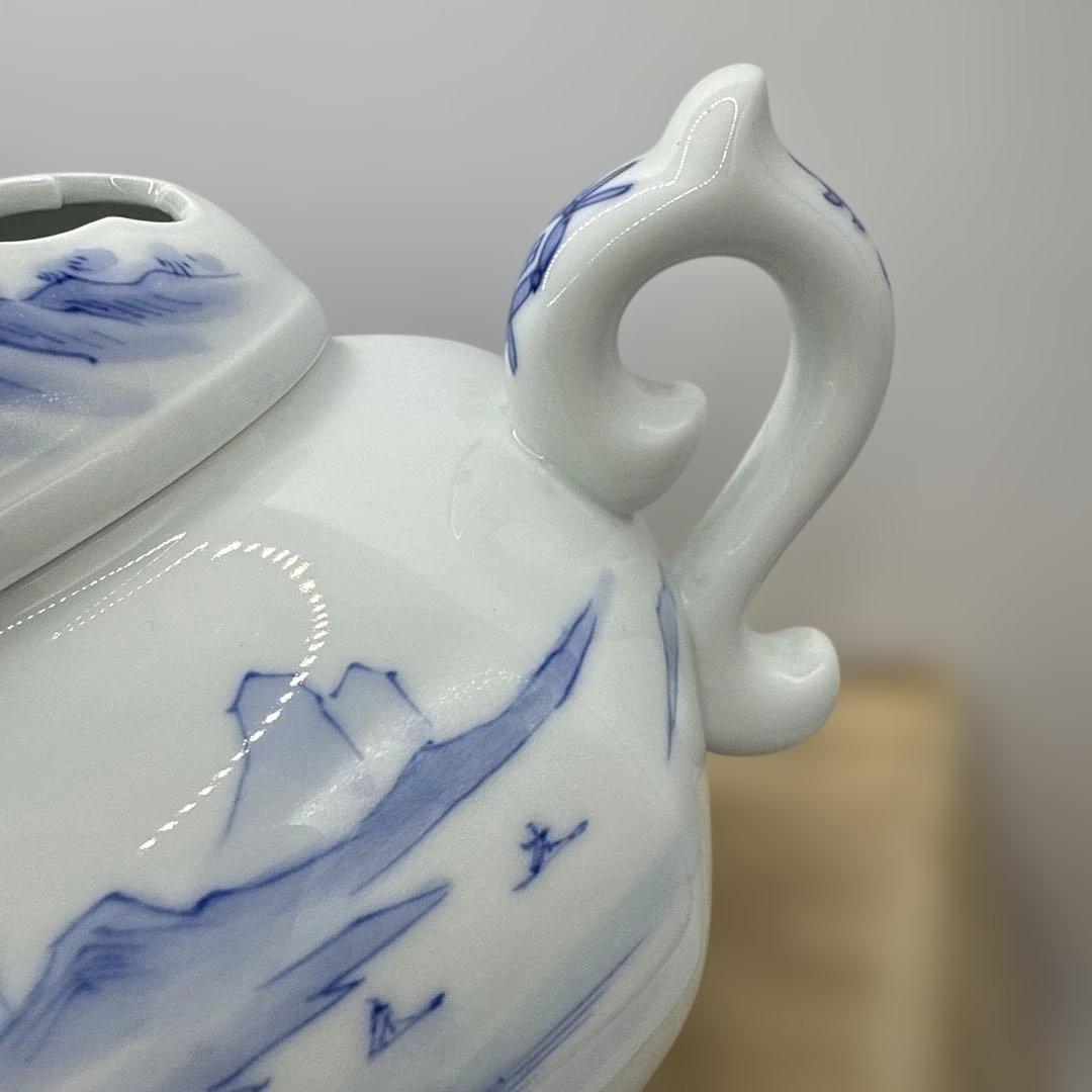平戸嘉久正窯 青白磁 山水画 香炉