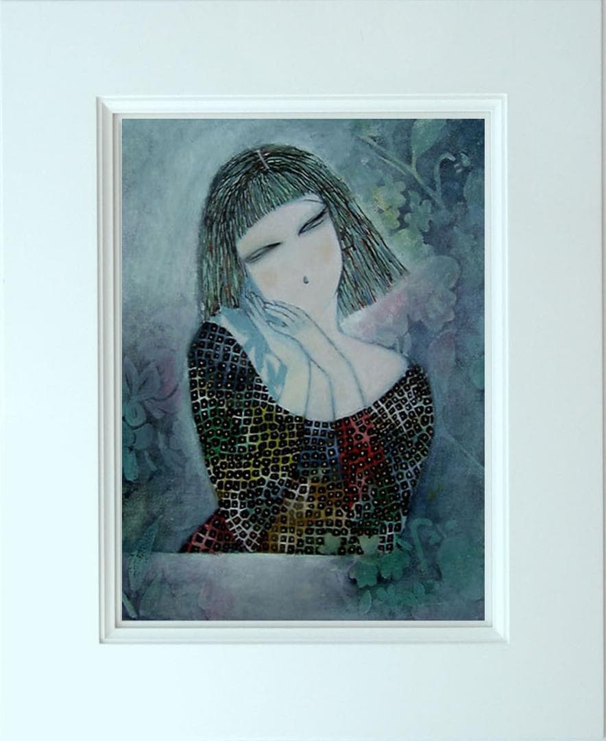 油絵 菅家令子 絵 絵画 インテリア F6-72023 人物 女性像