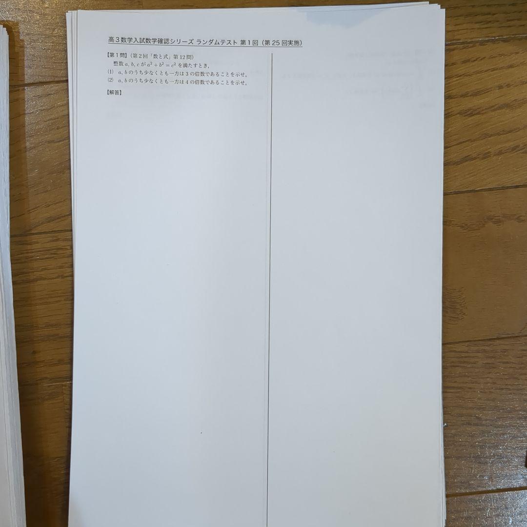 【最新版】鉄緑会 高3 数学 演習 授業冊子 プリント