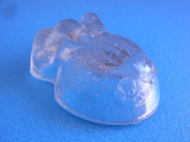 戦前　金魚型　ガラス　ぺろぺろ　とろとろ　古い菓子型　昭和初期　大正　型吹き