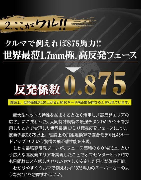 唯一無二の個性! ドラコン飛匠仕様 ドクロ輝く超高反発の飛び ダイナゴルフ 悪童