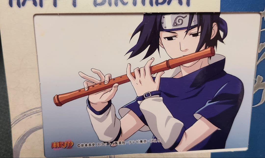 な*須様 NARUTO ナルト サスケ バースデーブロマイド ピンズ付き