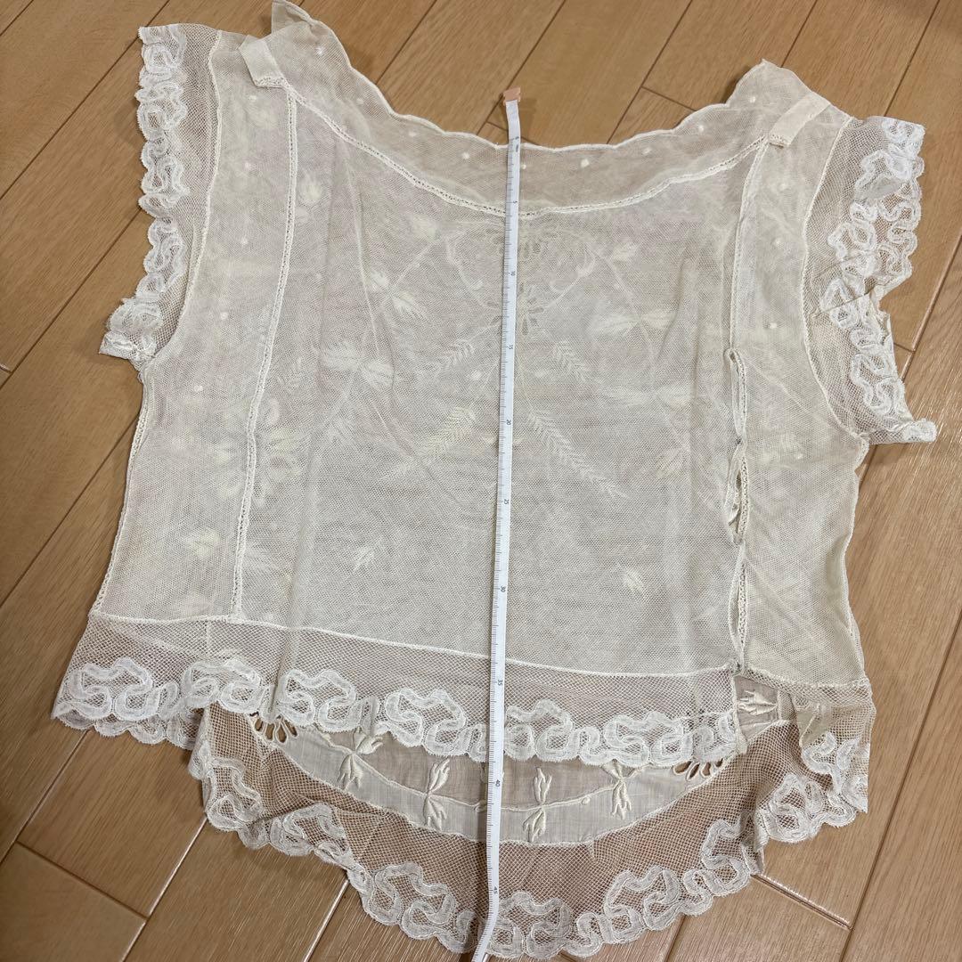 フランス　アンティークレース　ブラウス