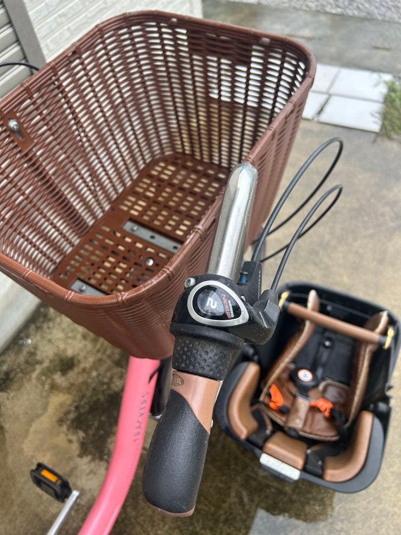 シティサイクル チャイルドシート付き ピンク　3人乗り