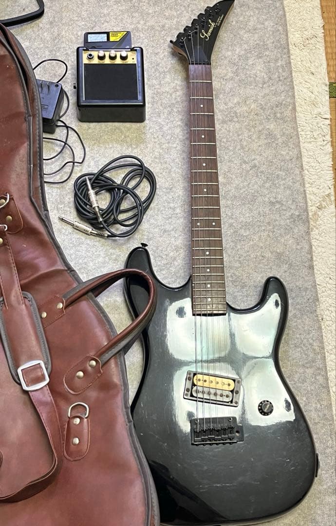 Samick エレキギター ブラック　ジャンク　SK-B ソフトケース付き