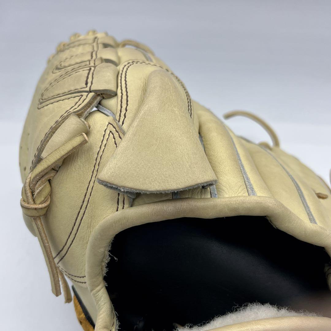 Mizuno Pro 軟式グローブ 22モデル投手用 クリーム色 収納袋付き　左