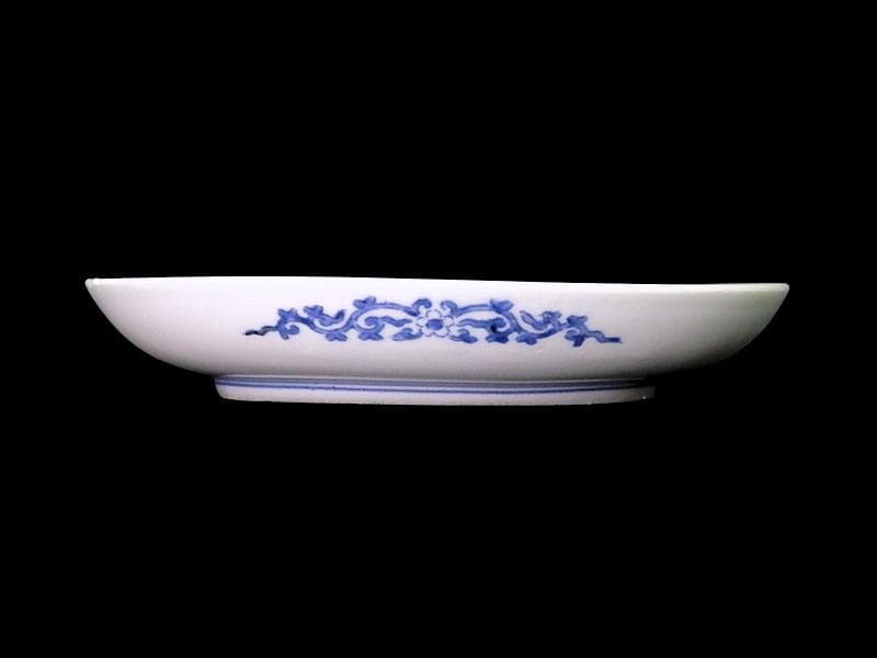 古伊万里　型紙摺　獅子唐草の図　６寸半皿　元禄期　A302AS-DBw