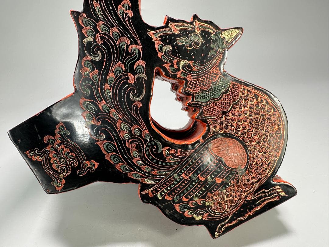 折り畳み花台　漆器　机　卓　タイ　美品
