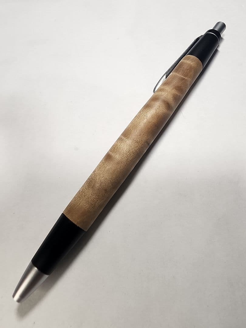 【訳有り】野原工芸？ボナンペン？　杢軸 マーブルウッド　ボールペン