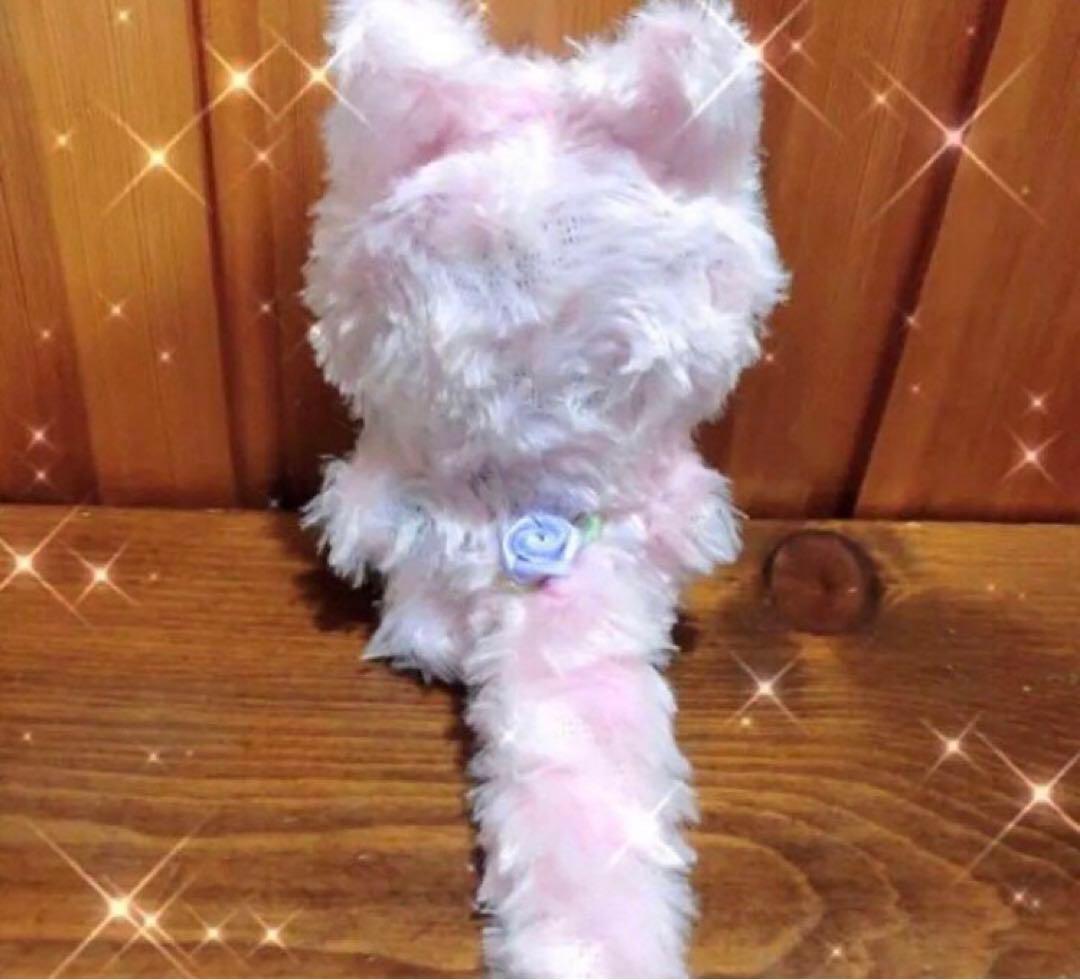 ♡ぬい服♡10cm♡ふわふわ♡ピンク♡しっぽネコちゃん♡ツイステ♡