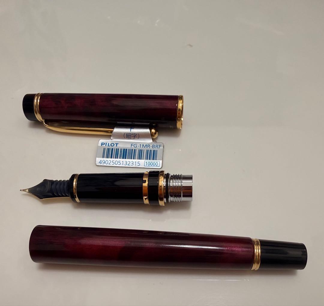 万年筆　パイロット　グランセ　ブラック×レッド　マーブル FG新品　14K