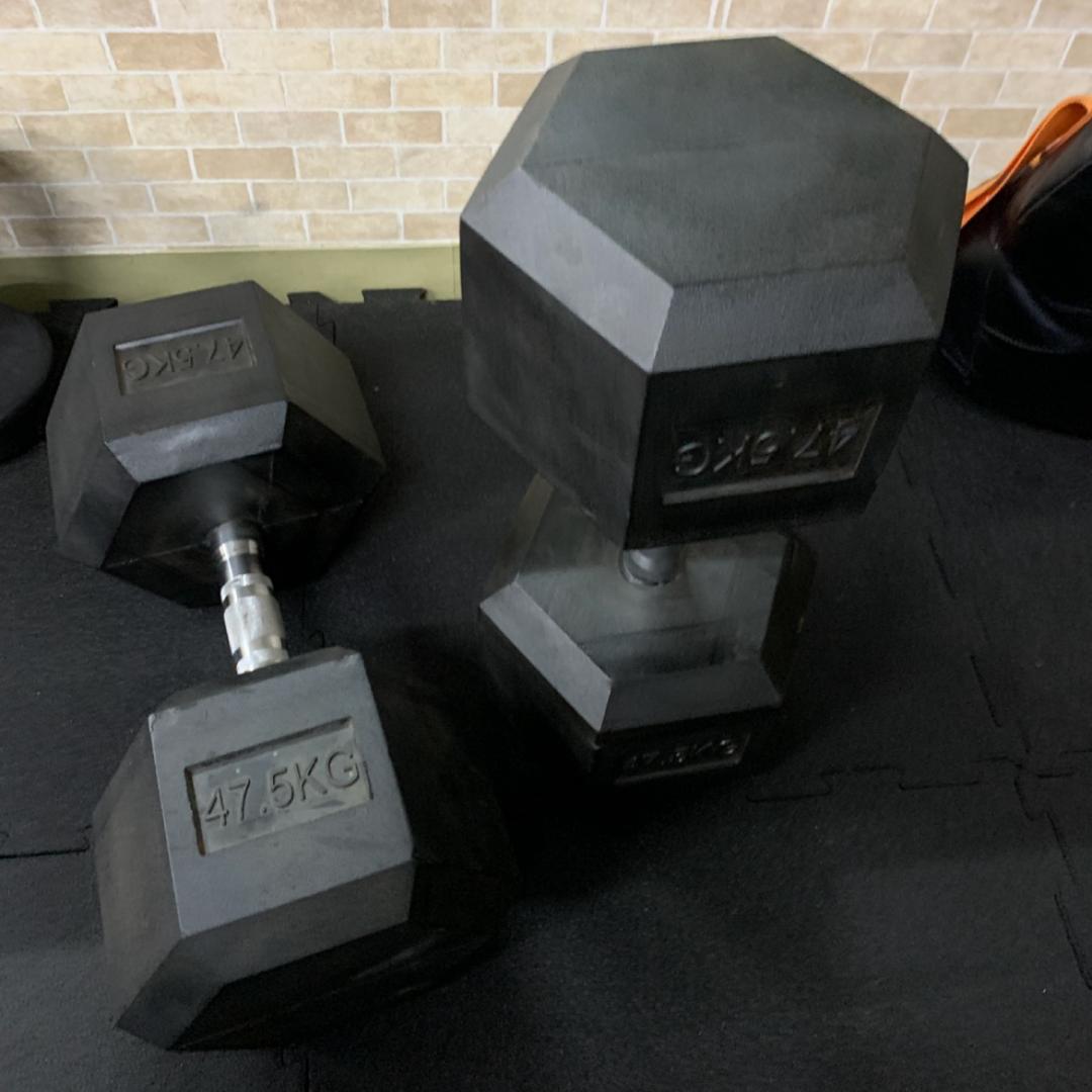 5000円引きヘックス ラバーダンベル　37.5kg 2個