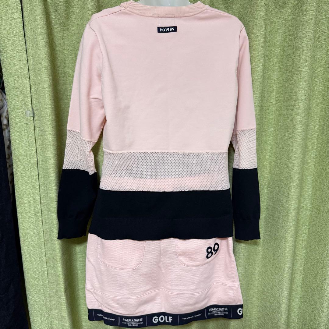pearlygajes パーリーゲイツ クルーネックニット ロゴスカート