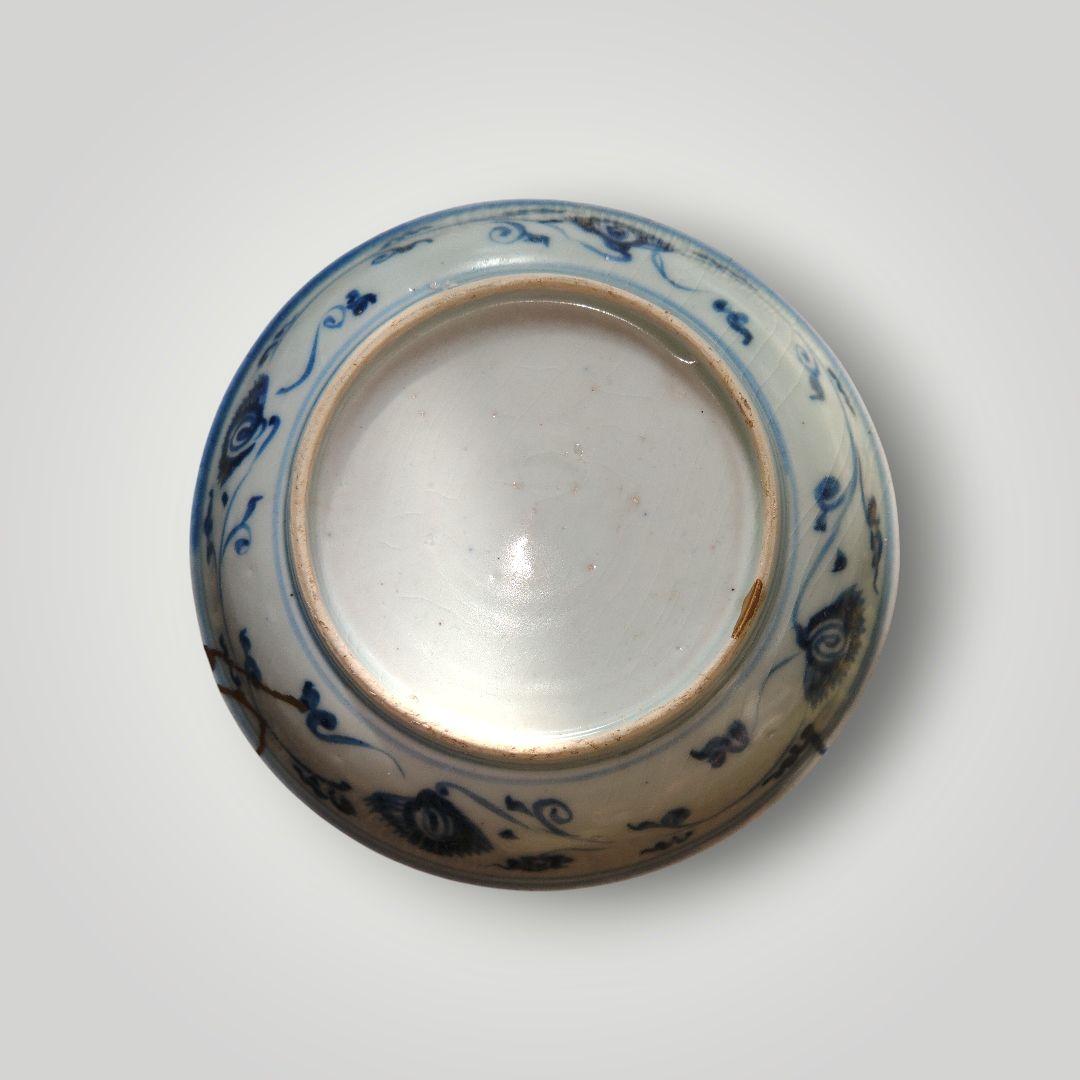 景徳鎮　神獣文青花皿　室町時代　時代
