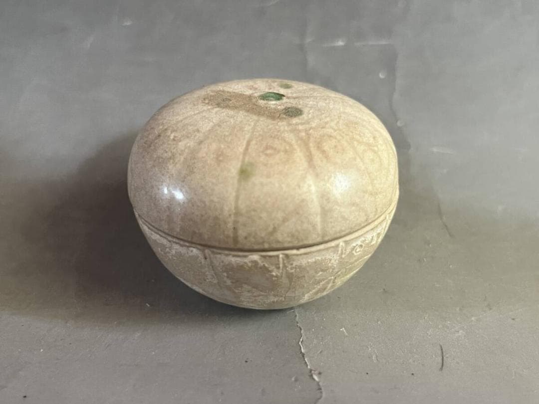 合子■安南 香合 蓋物 お茶道具 青華 宋胡禄 東南アジア 時代物 骨董品■