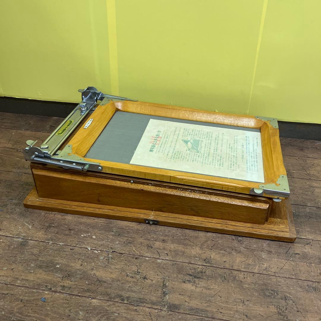 3F 希少 昭和レトロ キリン 謄写版 ガリ版 印刷機 元箱 説明書付き