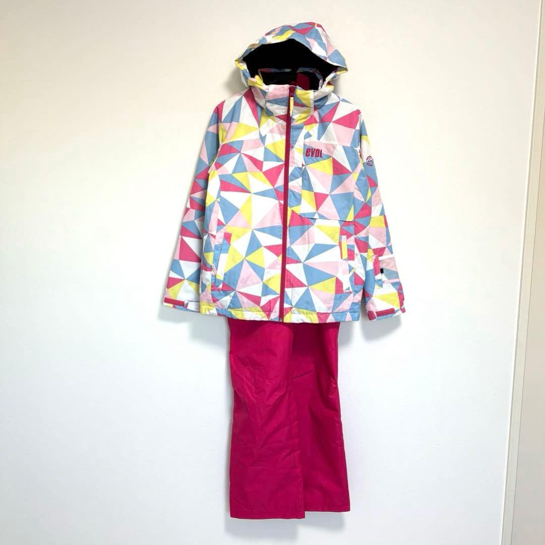 【美品】イーボル 上下セット スキーウェア スノーボード 女の子 160