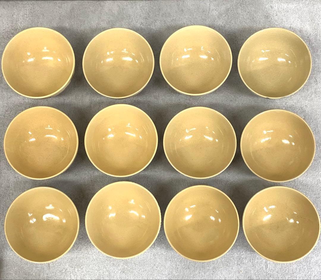 茶碗 12点 水野秋草 十二月茶碗 共箱 乾山写 藤原定家 詠花鳥倭歌 茶道具