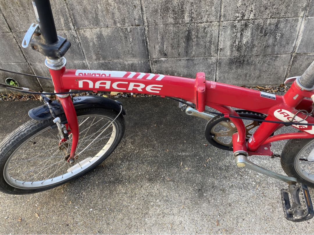 NACRE 折りたたみ自転車 レッド　20インチ　送料込みです！