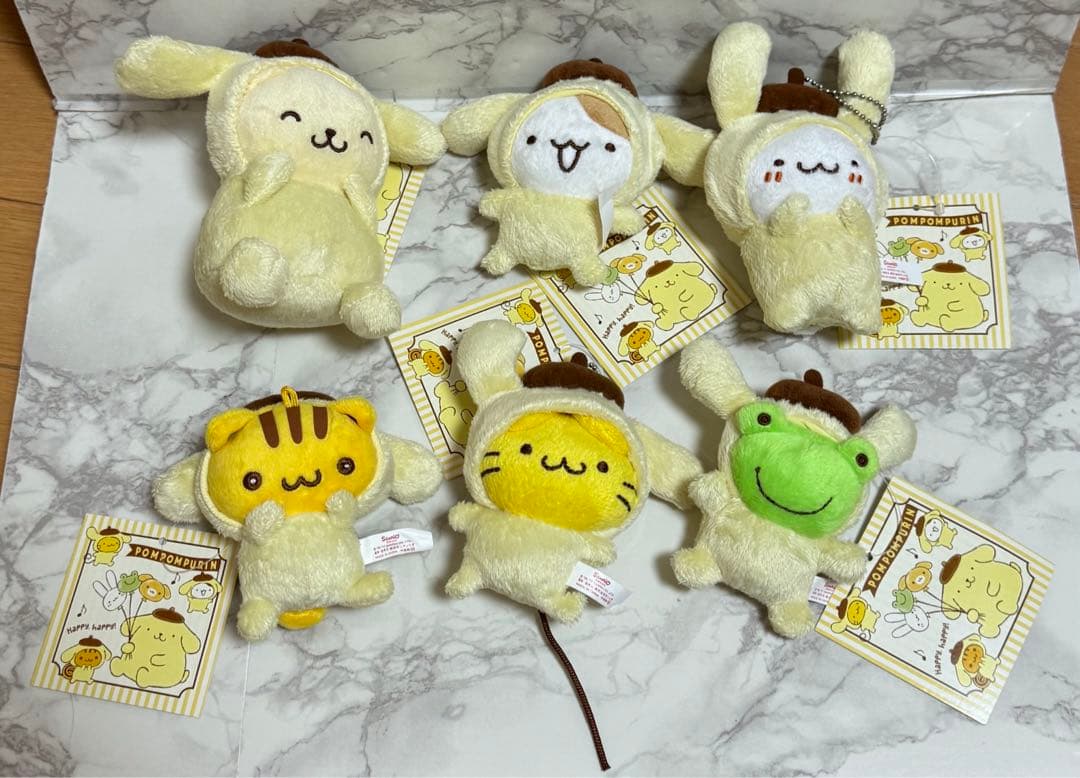 【新品・タグ付き】ポムポムプリン なりきりマスコット コンプリート まとめ売り
