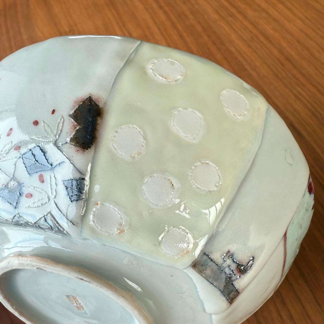 ⑥砥部焼　生石窯　西山千代子　貼り合わせ